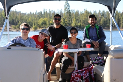 group on a boat